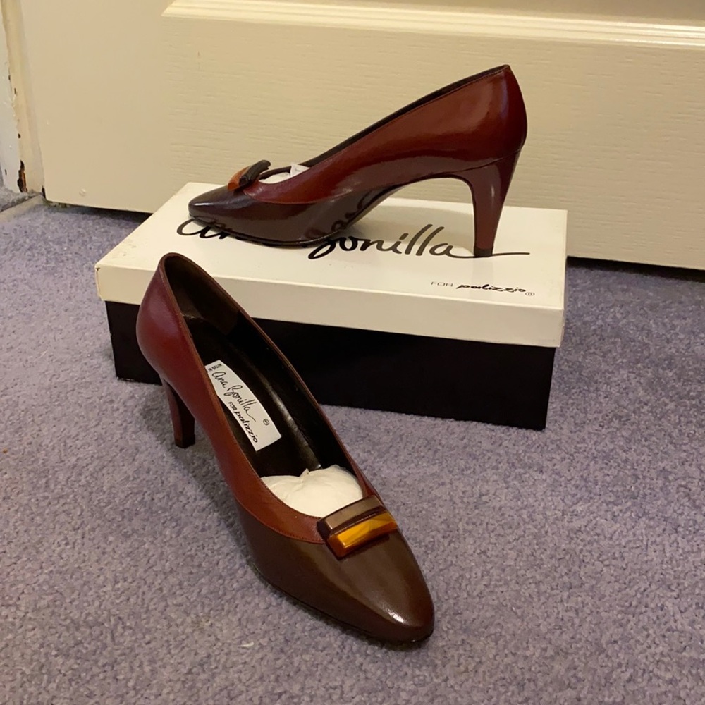 Vintage leather heels